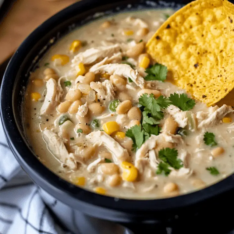 Creamy White Chicken Chili Recipe - cookingwithjessica.com