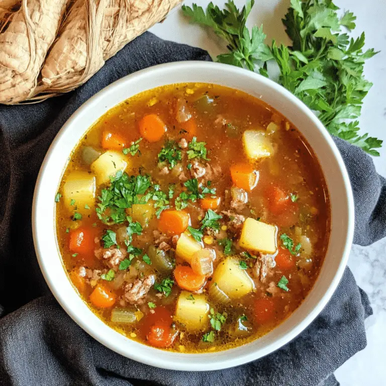 Old-fashioned Vegetable Beef Soup Recipe - cookingwithjessica.com