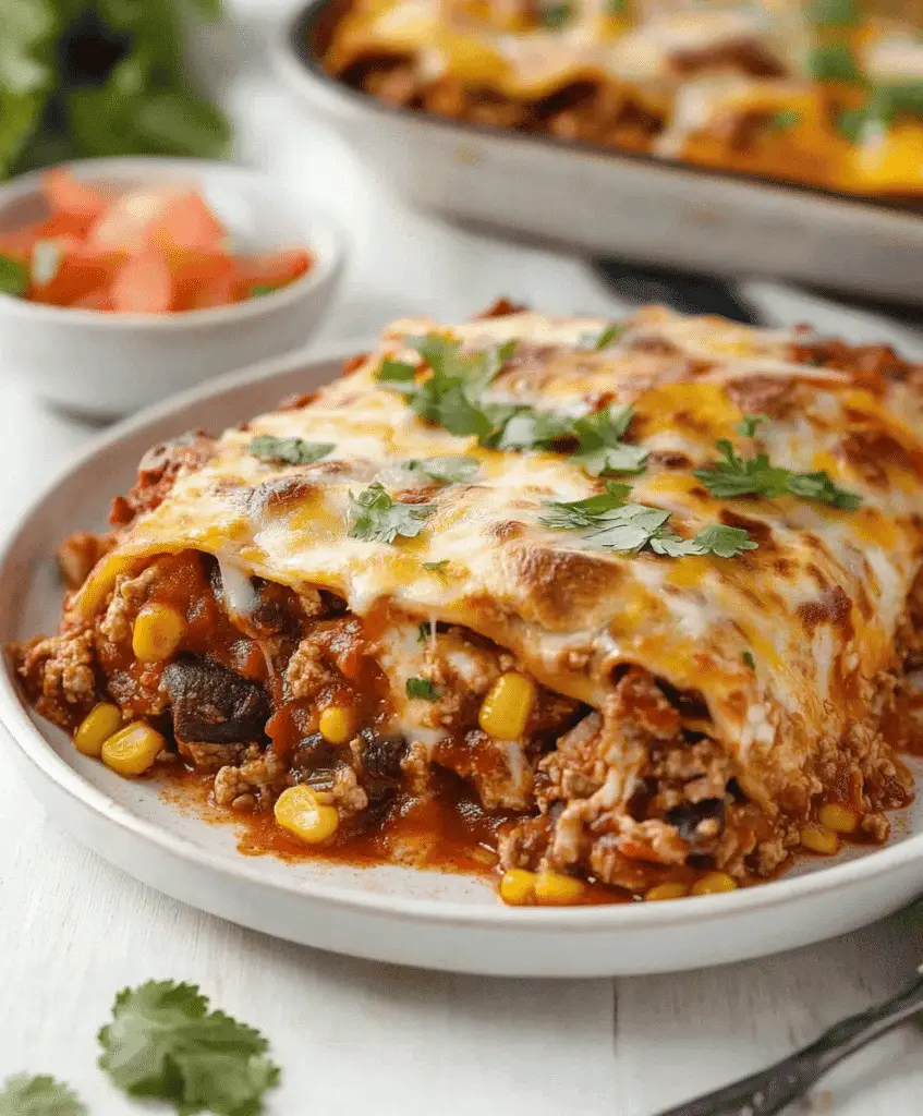 Beef Enchilada Casserole With Corn Tortillas Recipe