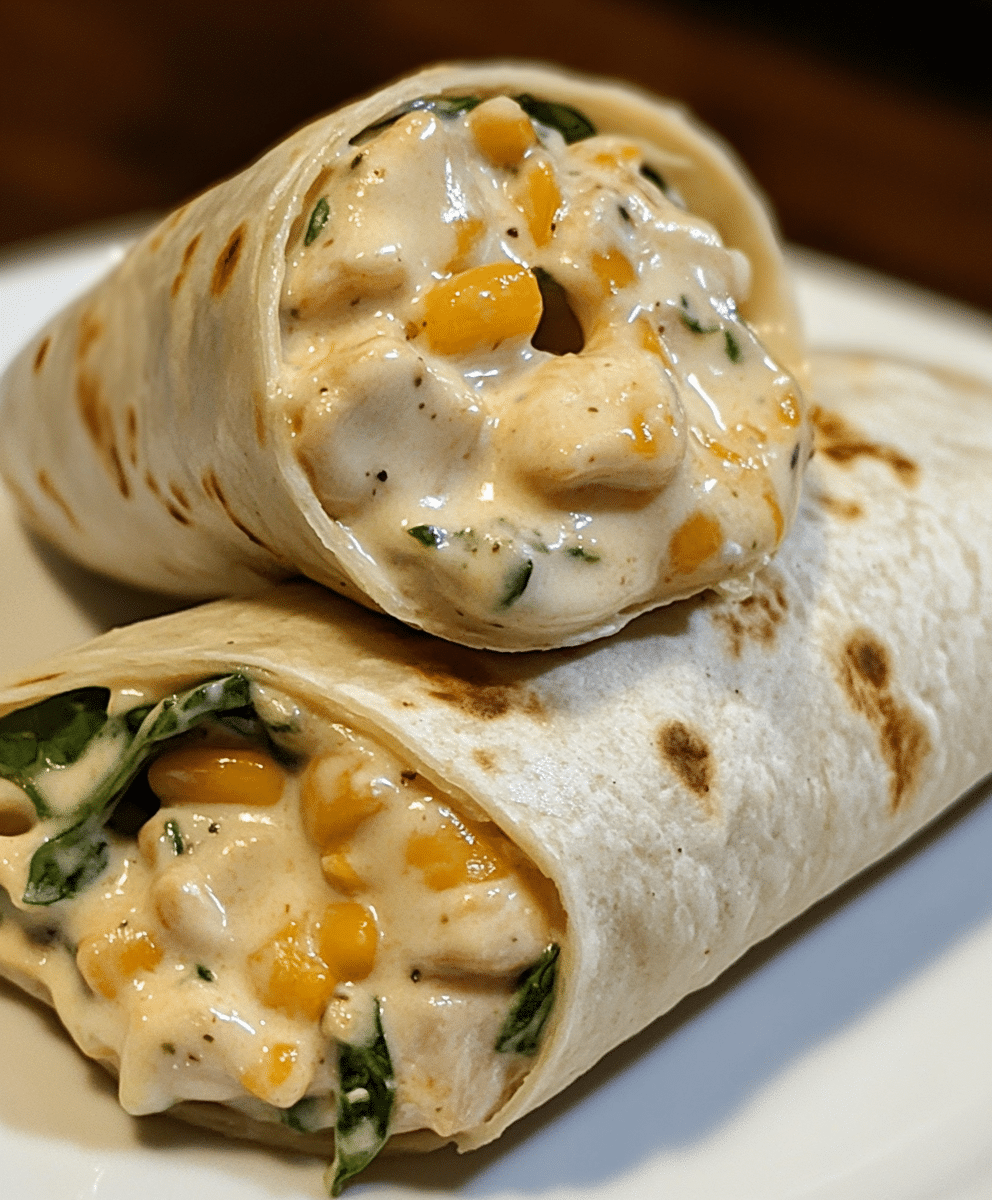 Cheesy Garlic Chicken Wraps Recipe - cookingwithjessica.com
